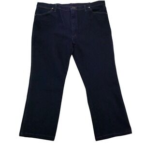 Wrangler Jeans Mens 5 Star Premium 42x30 Navy‎ Denim Regular Straight Fit Cowboy